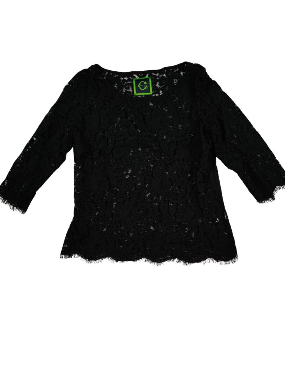 C Wonder Floral Fairy Grunge Blouse 8 Black Lace Whimsygoth Indie Romantic Y2K